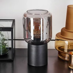 Lampe De Table Keppoch Noir, 1 Lumiere