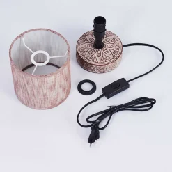 Lampe De Table Kigombo Brun, 1 Lumiere