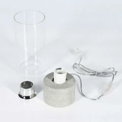 Lampe De Table Kumotu Chrome, Gris, 1 Lumiere