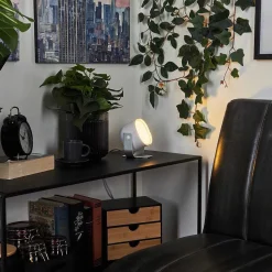 Lampe De Table Ledo Argente, 1 Lumiere, Changeur De Couleurs