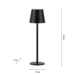 Lampe De Table Leuchten-Direkt Euria Led Noir, 1 Lumiere