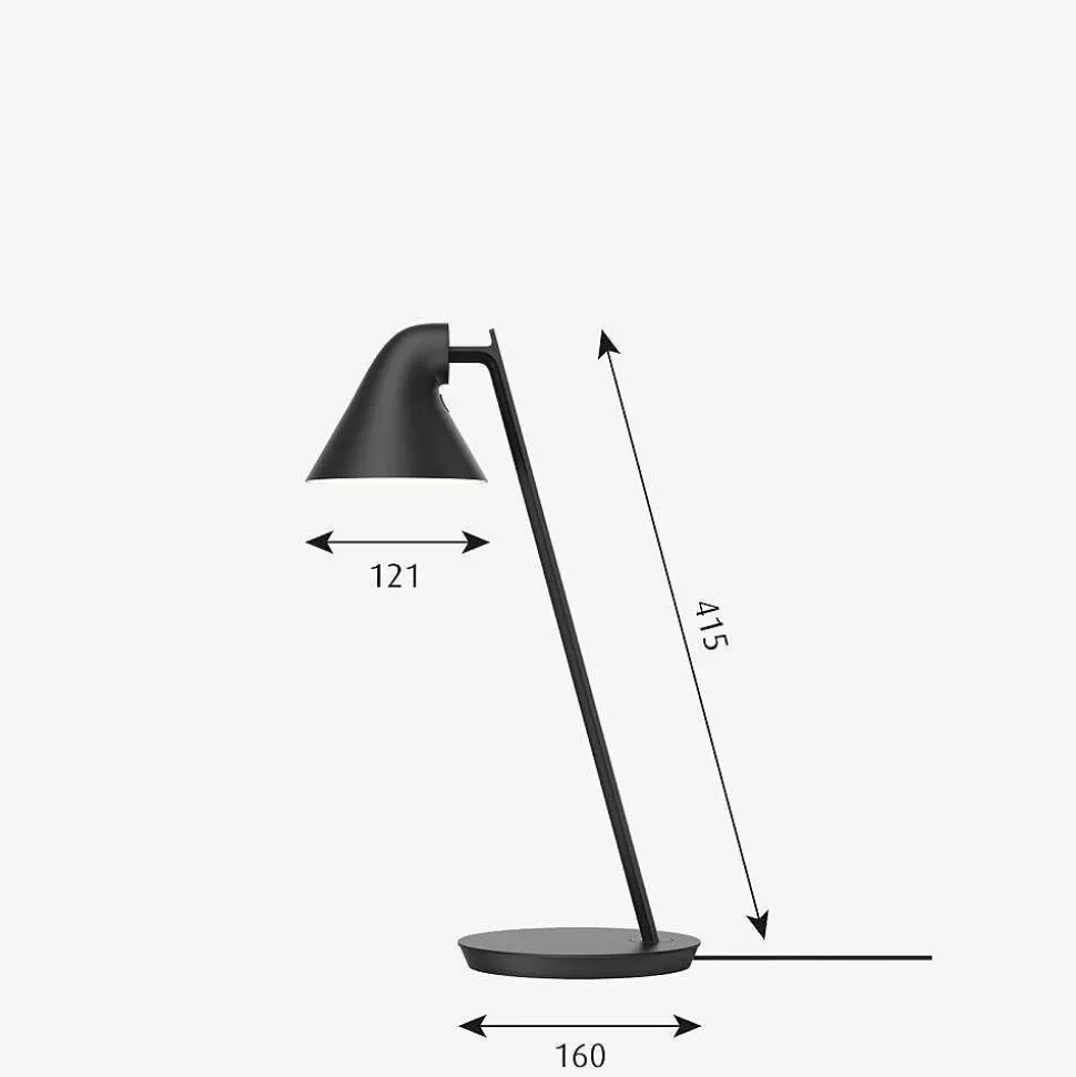 Lampe De Table Louis Poulsen Njp Mini Led Noir, 1 Lumiere