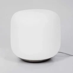 Lampe De Table Loural Led Nickel Mat, 1 Lumiere, Telecommandes, Changeur De Couleurs