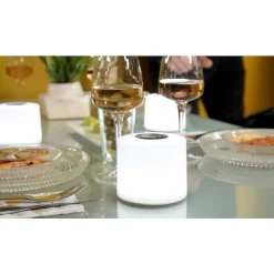 Lampe De Table Lutec Noma Led Blanc, 1 Lumiere, Changeur De Couleurs
