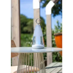 Lampe De Table Lutec Pepper Led Blanc, 1 Lumiere, Changeur De Couleurs