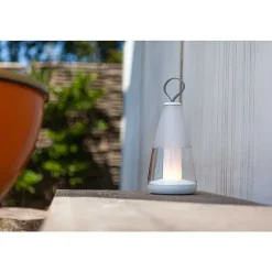 Lampe De Table Lutec Pepper Led Blanc, 1 Lumiere, Changeur De Couleurs