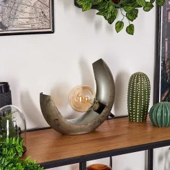 Lampe De Table Magredis Argent Oxyde, 1 Lumiere