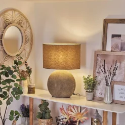 Lampe De Table Manariz Brun, 1 Lumiere