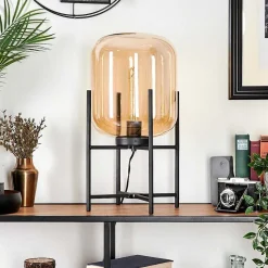 Lampe De Table Manzano Noir, 1 Lumiere