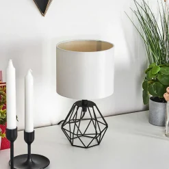 Lampe De Table Marang Noir, 1 Lumiere