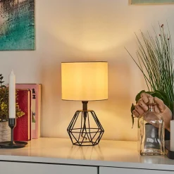 Lampe De Table Marang Noir, 1 Lumiere