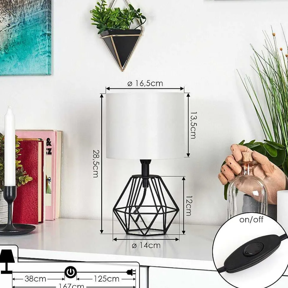 Lampe De Table Marang Noir, 1 Lumiere