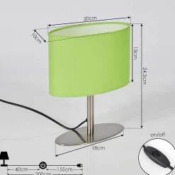 Lampe De Table Mavulu Nickel Mat, 1 Lumiere
