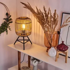 Lampe De Table Mongolei Noir, 1 Lumiere