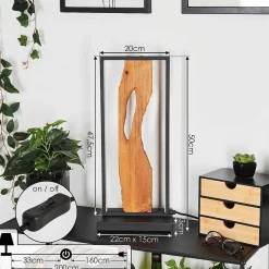 Lampe De Table Nevogilde Led Ecru, Noir, 1 Lumiere