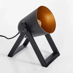 Lampe De Table Novilly Noir, 1 Lumiere