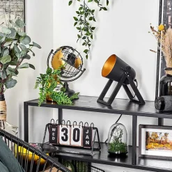 Lampe De Table Novilly Noir, 1 Lumiere