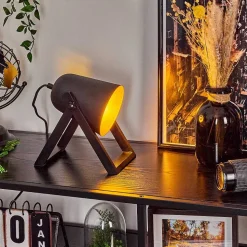 Lampe De Table Novilly Noir, 1 Lumiere