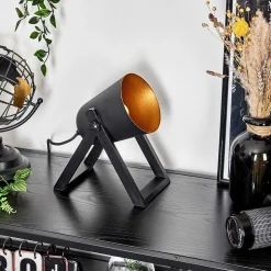 Lampe De Table Novilly Noir, 1 Lumiere