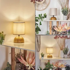 Lampe De Table Passila Couleur Bois, 1 Lumiere