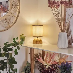 Lampe De Table Passila Couleur Bois, 1 Lumiere