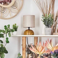 Lampe De Table Passila Couleur Bois, 1 Lumiere