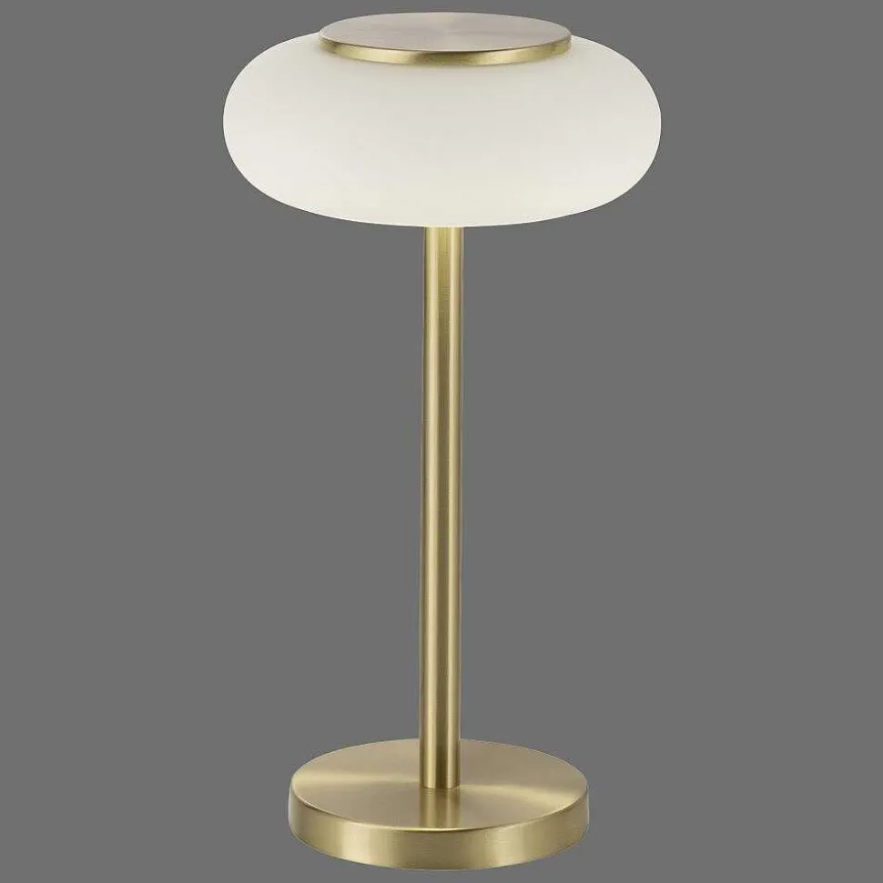 Lampe De Table Paul Neuhaus Q-Etienne Led Laiton, 1 Lumiere, Telecommandes