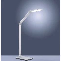 Lampe De Table Paul Neuhaus Q-Hannes Led Argente, 1 Lumiere, Telecommandes