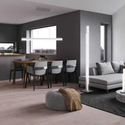 Lampe De Table Paul Neuhaus Q-Tower Led Aluminium, 2 Lumieres, Telecommandes