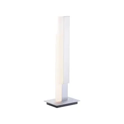 Lampe De Table Paul Neuhaus Q-Tower Led Aluminium, 2 Lumieres, Telecommandes