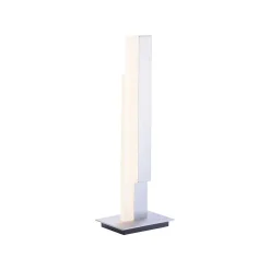 Lampe De Table Paul Neuhaus Q-Tower Led Aluminium, 2 Lumieres, Telecommandes