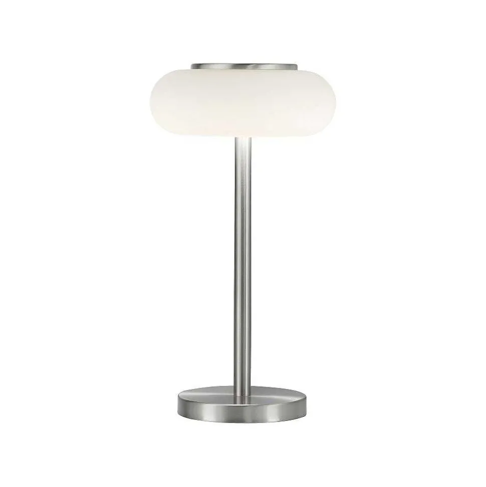 Lampe De Table Paul Neuhaus Q-Etienne Led Acier Brosse, 1 Lumiere, Telecommandes