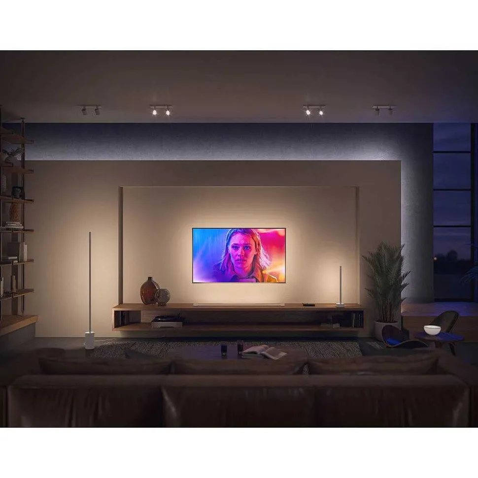 Lampe De Table Philips Hue Gradient Signe Led Blanc, 1 Lumiere, Changeur De Couleurs
