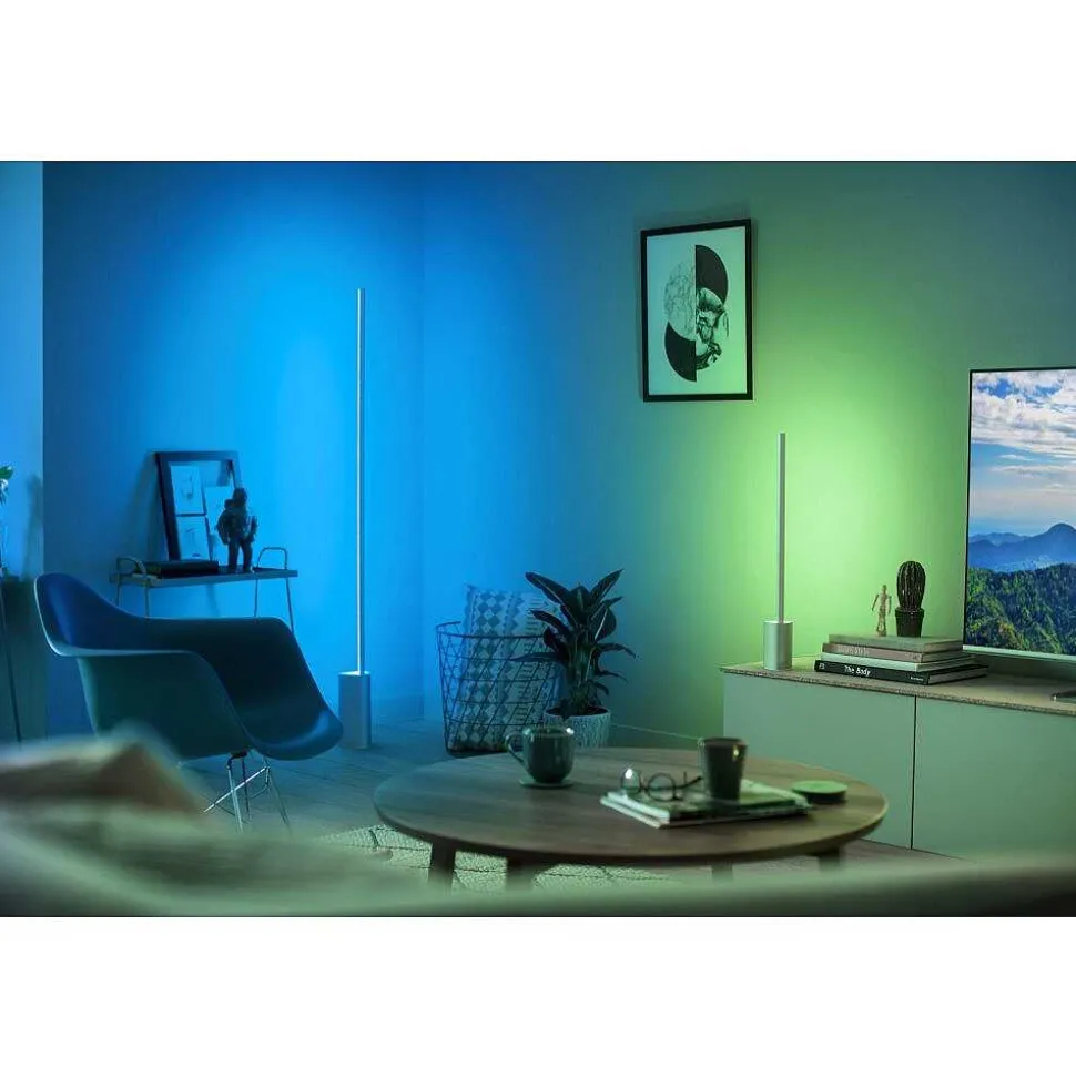 Lampe De Table Philips Hue Gradient Signe Led Blanc, 1 Lumiere, Changeur De Couleurs