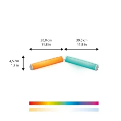 Lampe De Table Philips Wiz Lightbar Led Blanc, 1 Lumiere, Changeur De Couleurs