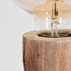 Lampe De Table Pozos Ecru, Noir, 1 Lumiere