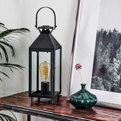 Lampe De Table Raupunga Noir, 1 Lumiere