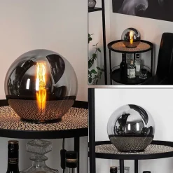 Lampe De Table Recoutas Noir, 1 Lumiere