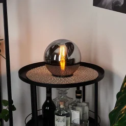 Lampe De Table Recoutas Noir, 1 Lumiere