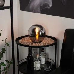 Lampe De Table Recoutas Noir, 1 Lumiere