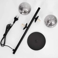 Lampe De Table Remaisnil Noir, 2 Lumieres