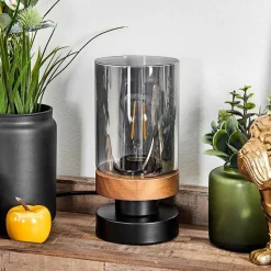 Lampe De Table Roxa Ecru, Noir, 1 Lumiere