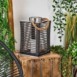 Lampe De Table Solaire Emboque Led Brun, Ecru, Nickel Mat, Noir, 1 Lumiere