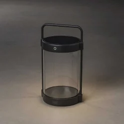 Lampe De Table Solaire Konstsmide Crotone Led Noir, 1 Lumiere