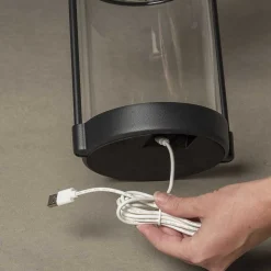 Lampe De Table Solaire Konstsmide Crotone Led Noir, 1 Lumiere