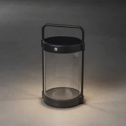 Lampe De Table Solaire Konstsmide Crotone Led Noir, 1 Lumiere