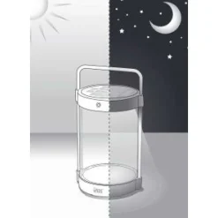 Lampe De Table Solaire Konstsmide Crotone Led Noir, 1 Lumiere