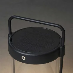 Lampe De Table Solaire Konstsmide Crotone Led Noir, 1 Lumiere