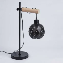 Lampe De Table Sunasau Ecru, Noir, 1 Lumiere