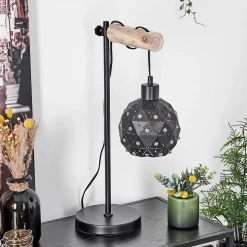 Lampe De Table Sunasau Ecru, Noir, 1 Lumiere